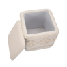 Pouf carré avec rangement en tissu rembourré 40x40cm Damasco Réductions