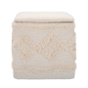 Pouf carré avec rangement en tissu rembourré 40x40cm Damasco Remises