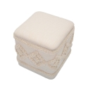 Pouf contenitore quadrato in tessuto imbottito 40x40cm Damasco Catalogo