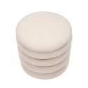Pouf de rangement rond en bois et tissu boho chic Damasco Line Offre