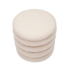Pouf de rangement rond en bois et tissu boho chic Damasco Line Offre