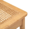 Ensemble de 2 chaises de cuisine en bois avec assise en rotin tressé Japan Modèle