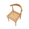 Ensemble de 2 chaises de cuisine en bois avec assise en rotin tressé Japan Catalogue