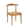 Ensemble de 2 chaises de cuisine en bois avec assise en rotin tressé Japan Promotion