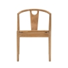Ensemble de 2 chaises de cuisine en bois avec dossier en rotin tressé Japan Offre