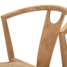 2er-Set Küchenstühle aus Holz mit geflochtener Rattan-Rückenlehne Japan Auswahl