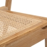 Set 2 sedie cucina in legno con schienale rattan intrecciato Japan Modello