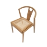Set 2 sedie cucina in legno con schienale rattan intrecciato Japan Saldi
