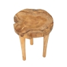 Tabouret artisanal en teck style ethnique naturel Kursi Offre