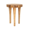 Tabouret artisanal en teck style ethnique naturel Kursi Promotion