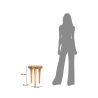 Tabouret artisanal en teck style ethnique naturel Kursi Prix