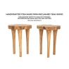 Tabouret artisanal en teck style ethnique naturel Kursi Dimensions
