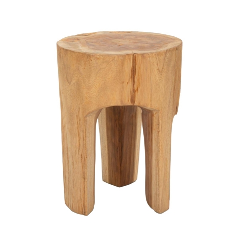 Handgefertigter Hocker aus Teakholz im ethnischen Stil Stold Aktion