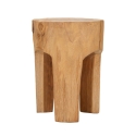 Handgefertigter Hocker aus Teakholz im ethnischen Stil Stold Angebot