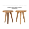 Tabouret artisanal en bois de teck naturel style ethnique Budut Caractéristiques