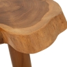 Tabouret artisanal en bois de teck naturel style ethnique Budut Réductions