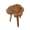 Tabouret artisanal en bois de teck naturel style ethnique Budut Choix