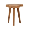 Tabouret artisanal en bois de teck naturel style ethnique Budut Modèle
