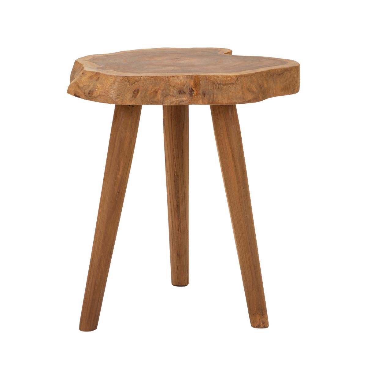 Sgabello artigianale in legno teak naturale stile etnico Budut Promozione Sgabello artigianale in legno teak naturale stile etnico Budut Promozione
