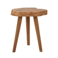 Tabouret artisanal en bois de teck naturel style ethnique Budut Promotion