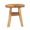 Handgefertigter Hocker aus Teakholz im ethnischen, rustikalen Stil Sel Angebot
