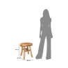 Tabouret en bois de teck artisanal style ethnique rustique Sel Dimensions