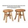 Tabouret en bois de teck artisanal style ethnique rustique Sel Caractéristiques