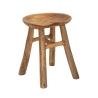 Tabouret en teck design naturel ethnique Sel Slim Promotion