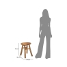 Tabouret en teck design naturel ethnique Sel Slim Achat