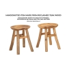 Tabouret en teck design naturel ethnique Sel Slim Prix