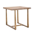 Table carré 80x80cm en bois et métal style industriel Ankara Promotion