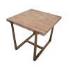 Table carré 80x80cm en bois et métal style industriel Ankara Réductions