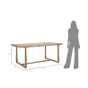 Table à manger en bois et métal 90x180 cm style industriel Ankara Modèle