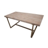Table à manger en bois et métal 90x180 cm style industriel Ankara Catalogue