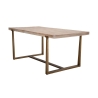 Table à manger en bois et métal 90x180 cm style industriel Ankara Remises