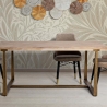 Table à manger en bois et métal 90x180 cm style industriel Ankara Vente