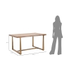 Table à manger rectangulaire en métal et bois 90x150 cm moderne Ankara Modèle