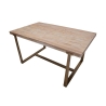 Table à manger rectangulaire en métal et bois 90x150 cm moderne Ankara Offre