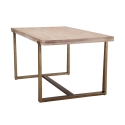Table à manger rectangulaire en métal et bois 90x150 cm moderne Ankara Remises
