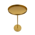 Table haute ronde en métal doré 51x100 cm Doha Promotion