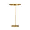 Runder hoher Tisch aus goldfarbenem Metall 51x100cm Doha Angebot