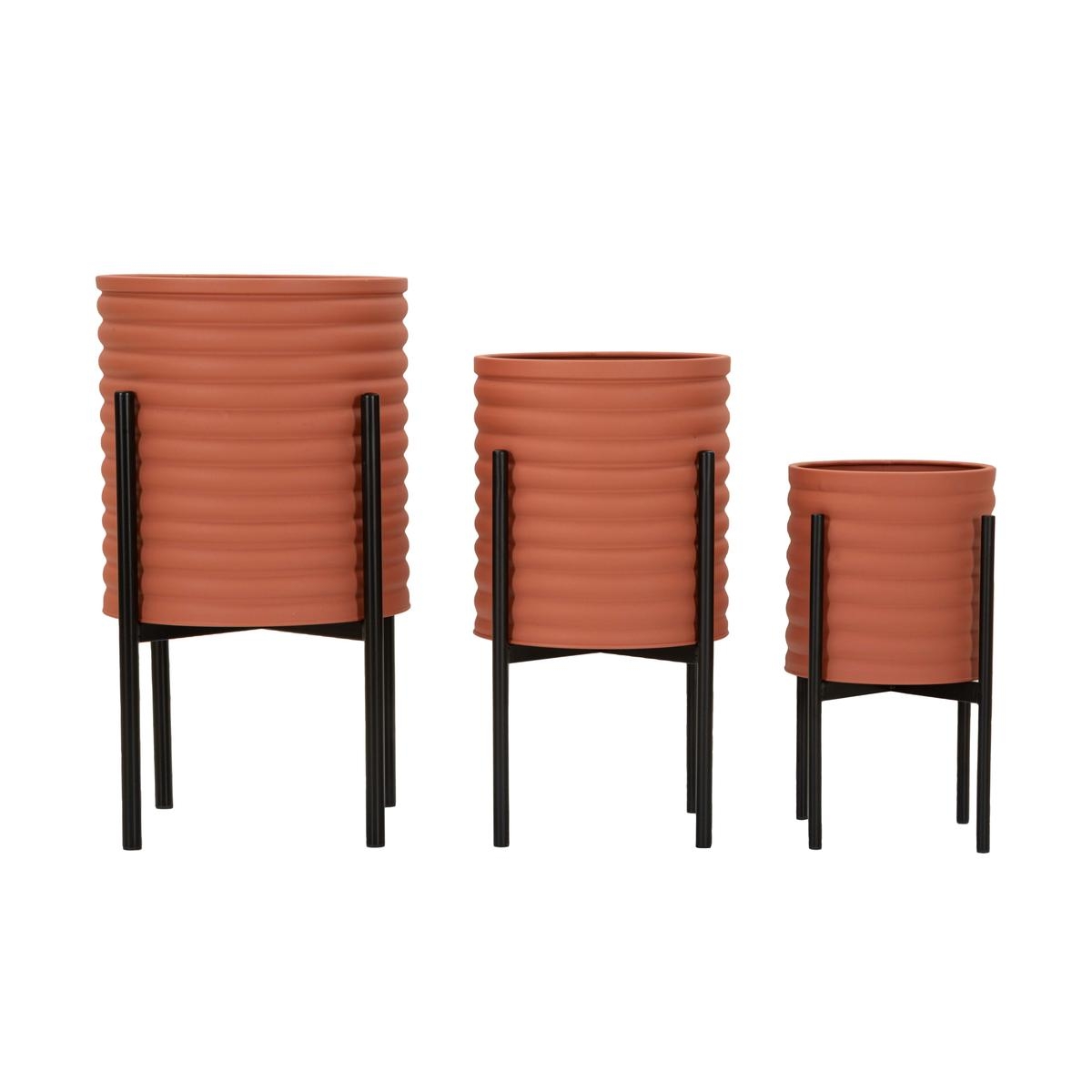 Set de 3 cache-pots modernes ronds en métal coloré Milly Tris Promotion Set de 3 cache-pots modernes ronds en métal coloré Milly Tris Promotion