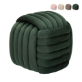 Moderner Samt-Pouf Softy mit gestepptem Design Aktion