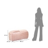 Moderner Design-Pouf aus Samt, geflochten, 90x45x45cm, Softy 