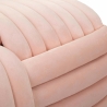 Moderner Design-Pouf aus Samt, geflochten, 90x45x45cm, Softy 