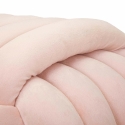 Moderner Design-Pouf aus Samt, geflochten, 90x45x45cm, Softy 