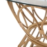 Runder Couchtisch aus Rattan und Glas 75x44,5cm Panama Circlce Rabatte