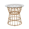 Runder Rattantisch mit Glasplatte 50x50cm Panama Circle Aktion