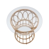 Runder Rattantisch mit Glasplatte 50x50cm Panama Circle Angebot