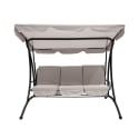 Garten-Schaukel 3-Sitzer mit Sonnendach 230x120x165 cm Grau Deluxe Verkauf